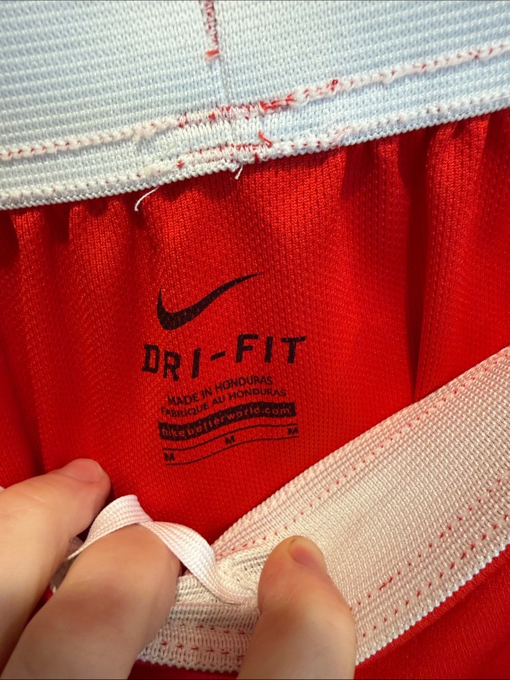 Nike Red Athletic Skirt with White Side Panels - Picture 2 of 8